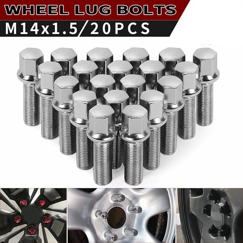 14x1.5 Wheel Lug Bolts Studs 17mm Hex Cone 40mm Shank For Mercedes Audi VW 20