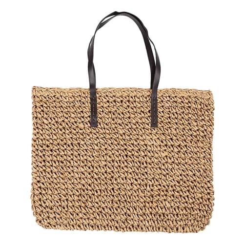 Women's Handwoven Straw Bag Retro Rattan Handbag Summer Beach Tote Shoulder Bags 