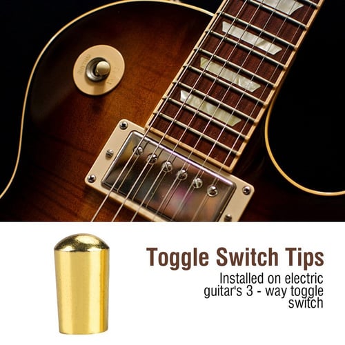 5 Pieces Electric Guitar 5 Way Tip Switch Knob Cap Guitar Switch Knob Gold