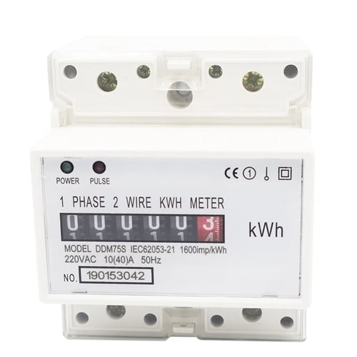 KWh Meter Single Phase 4P LED DIN-rail Electricity Power Consumption Wattmeter Energy Meter Electric Meter 10-40A