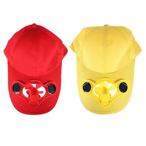 Novelty Sports Hats Sun Solar Power Hat Cap with Cooling Fan outdoor 