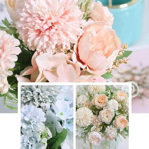 Details about   5xArtificial 20HEADS Fake Peony Flower Silk Hydrangea Wedding Party Decor Flower 