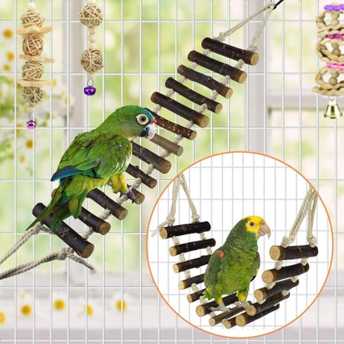 Natural Rope Ladder Bird Swing Toy Bird Toy For Parrots 