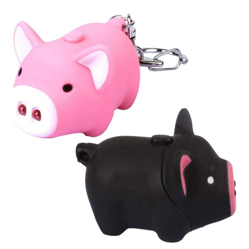 pig black key chain  great gift 