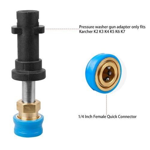 1/4 Inch Pressure Washer Spray Gun Quick Connector Fits for Karcher K2 K3 K5 