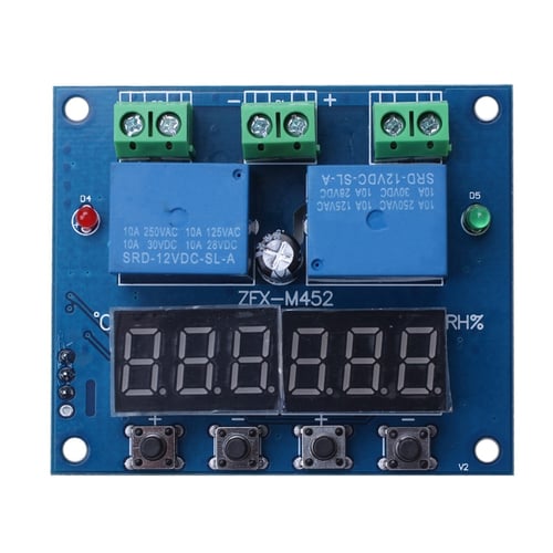 DC 12V XH-M452 Dual Output Temperature Humidity Thermostat Hygrometer Controller 