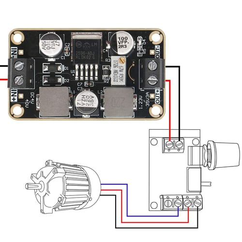 Lm2596S-Adj  3A Adjustable Dc-Dc Regulator Power Module 5V/12V/24V KW