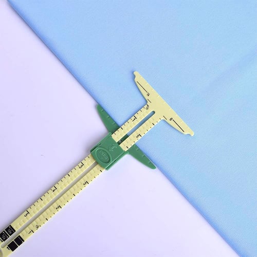 Size 1 Boao 2 Pieces Sliding Gauge Sewing Measuring Tools Plastic T Gauge for Sewing Quilting 