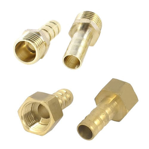 Brass 1/4BSP Male Thread to 6mm Hose Barb Straight Fitting Adapter Coupler 5PCS 