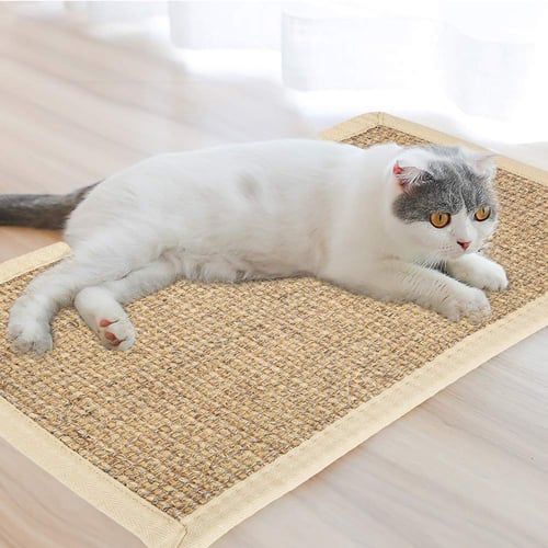 Pet Cat Scratching Mat Sisal Pad Anti Slip for Carpet Sofa Couch Rug Protecting 