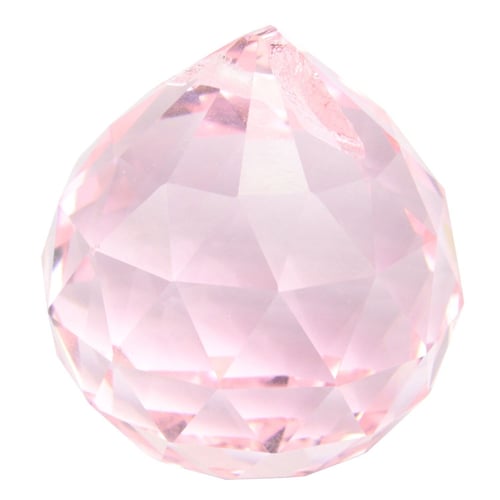 30mm Crystal Ball Prisms Wedding Decoration Feng Shui Ball Hot Pink 