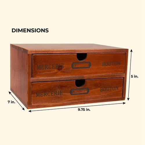 Small Wood Desktop Organizer Storage, Small Wooden Storage Boxes With Drawers