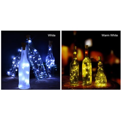 20 LED Wine Bottle Cork Shape Lights Night Fairy String Light Lamp Xmas Party 2M 