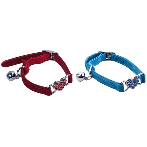 Diamante Cat Collar with safety elastic buckle and bell!! 