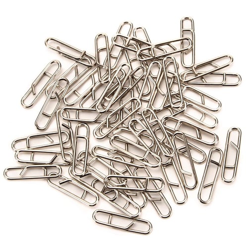50pcs Fast Change Fishing Snap Swivel Connector Swivel Snap Clip Hook Connector 
