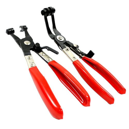 Hose Clamp Pliers Tool Set Locking Flat Band Ring Swivel Cross Slotted Jaw Plier 