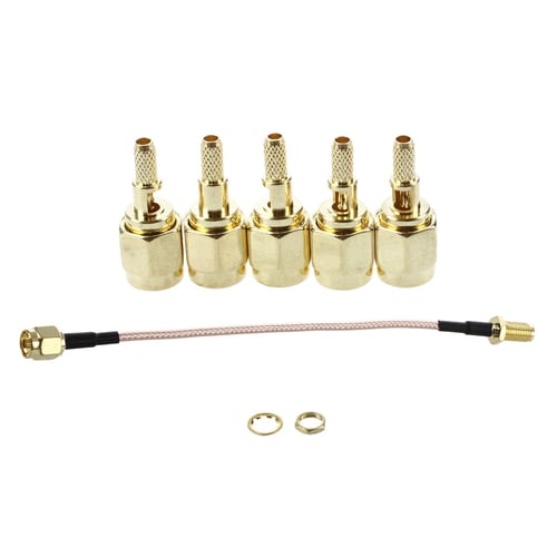 10Pcs SMA male plug crimp For RG174 RG316 LMR100 cable RF Coax connector 