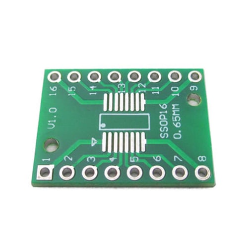 pcb 50PCS SOP16 SSOP16 TSSOP16 To DIP16 0.65/1.27mm IC Adapter PCB Board 