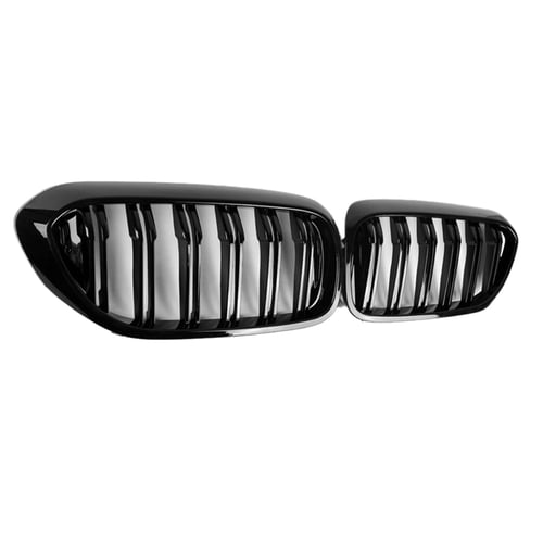 GLOSS BLACK Front Kidney Grille Grill for BMW G30 G31 G38 5 Series 525i 530i 540i 550i with M-Performance Black Kidney Grill