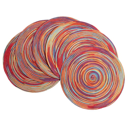 Braided Colorful Round Place Mats For, Round Braided Table Mats