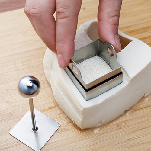 Stainless Kitchen Steel Tofu Press Maker Mold Kit DIY Tofu Cutter Tool