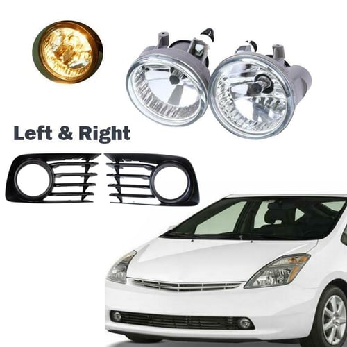 2pcs Front Bumper Driving Fog Light Lamp for Toyota Prius 2004-2009 with Bulbs