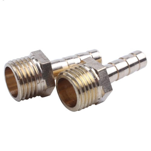 10pcs Brass 8mm to 3/8" BSP Compression Connector Fitting Fuel Gas Hose Coupler 