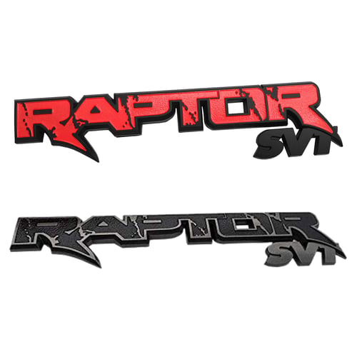 Chrome black 3D Logo Tailgate Rear Trunk Car Emblems Decal Replacement Stickers for Ford F150 2009-2014 Raptor SVT Emblem 