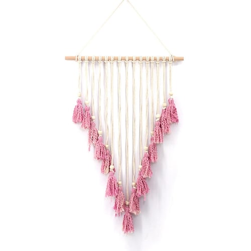 Macrame Hand Woven Wall Hanging Tapestry Photo Display With Clips Home Art Decor 