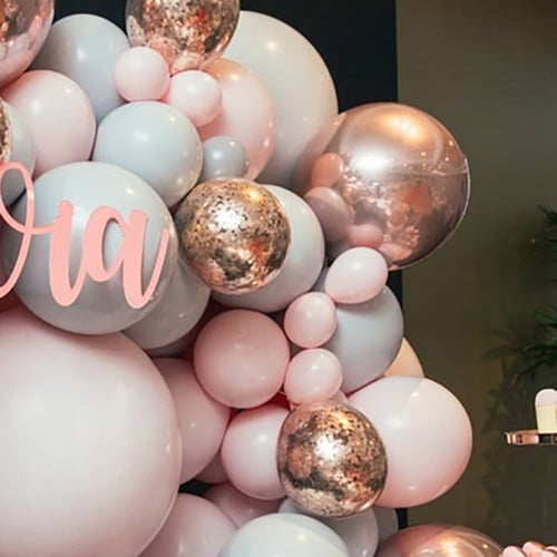 169PCS Macaron grey pink Balloons Garland Arch Kit for Baby Shower Birthday Wedding Party Decorations Anniversary