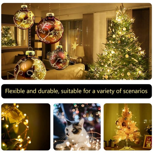USA 100 LED 33ft Christmas Tree Fairy Light String Party Lights Waterproof Lamp 