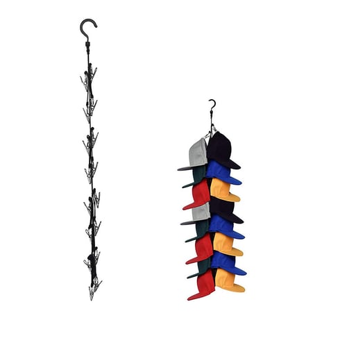 2PCS Baseball Cap Hat Rack Holder Organizer Storage Door Hanger Closet 16 Hooks 