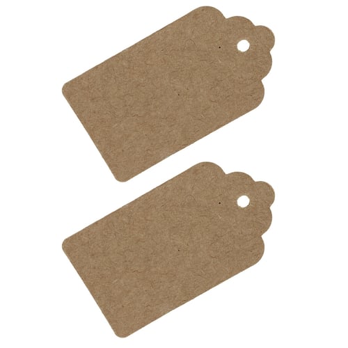 100pcs Rustic Kraft Blank Card Gift Tags Rectangle Label Brown DIY Crafts 