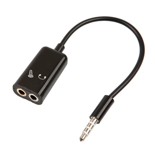 2Pcs Male To 2 Female Microphone Headphone Splitter Cable Stereo Audio 3.5MM ii 