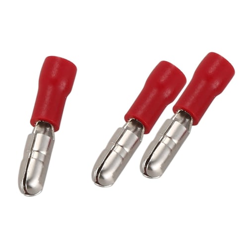 50x Red 6mm Insulated Fork Crimp Connector Terminals Electrical Cable & Wiring