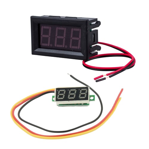 Mini DC0-30V LED 3-Digital Diaplay Voltage Voltmeter Panel Meter With 2 Wires 