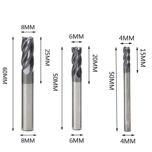5pcs 6mm shank Single Flute Carbite spiral End Mill Cutter CNC Bit 15mm CEL 