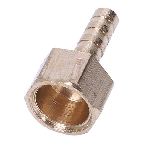 1/4 INCH BSP MALE to 8mm STRAIGHT HOSE TAIL SOLID BRASS 