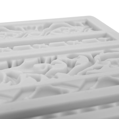 DIY Baroque Scroll Relief Cake Border Silicone Mold Frame Fondant Cake Decor New