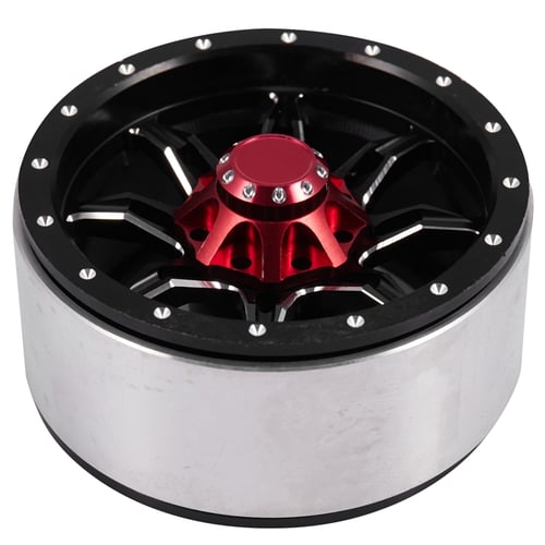 4Pcs 1/10 Red 1.9" Beadlock Metal Wheel Rims for RC Crawler SCX10 D90 TRX-4 CC01 