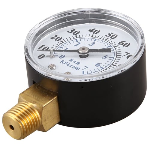 2 pc 1/8" NPT Air Pressure Gauge 0-100 PSI Back Mount 1.5" Face 