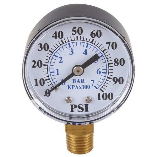 0-60 PSI 1/8" NPT New Air Pressure Gauge Air Compressor Hydraulic  0-100 PSI 
