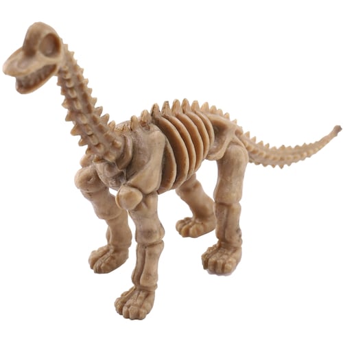 12Pcs Simulation Dinosaur Skeleton Model Figure Toys Aquarium Ornament Brown 