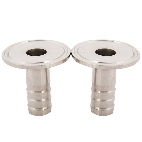 19mm 3/4 Stainless Steel Sanitary Hose Barb Pipe Fitting Tri Clamp Type Ferrule SS316 New