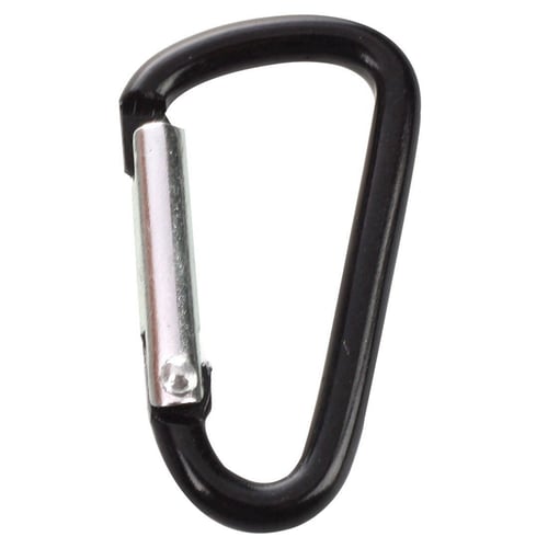 10 Pcs Black D Shaped Aluminum Alloy Snap C Key Chain Carabiner Hook F2A3 