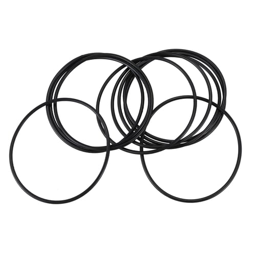 5 Pcs 80mm External Dia 2mm Thickness Black Rubber Oil Sealed O Ring 