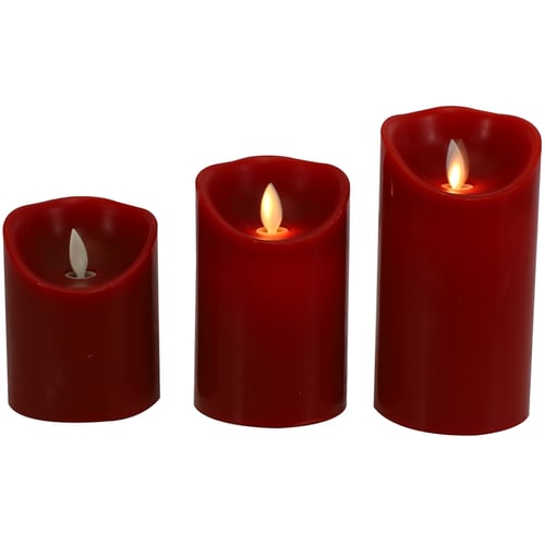 Set of 5 Candle Impressions Real Wax LED Flameless Candles w/Auto Timer 