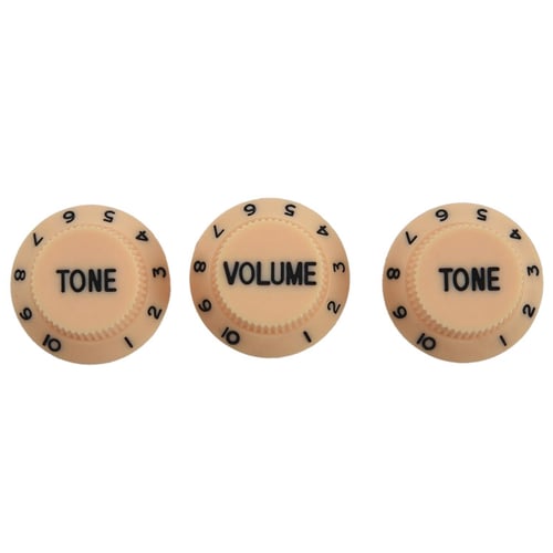 Cream Dark Blue Font 1 Volume 2 Tone Guitar Control Knobs For Fender Strat 1pc Black Guitar Endpin Jack 6 35 Input Buy Cream Dark Blue Font 1 Volume