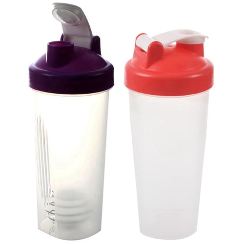 With Whisk 600ml Protein Shaker Bottle 