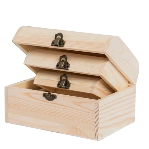 Small Wooden Storage Box Retro Jewelry, Unfinished Wooden Storage Box